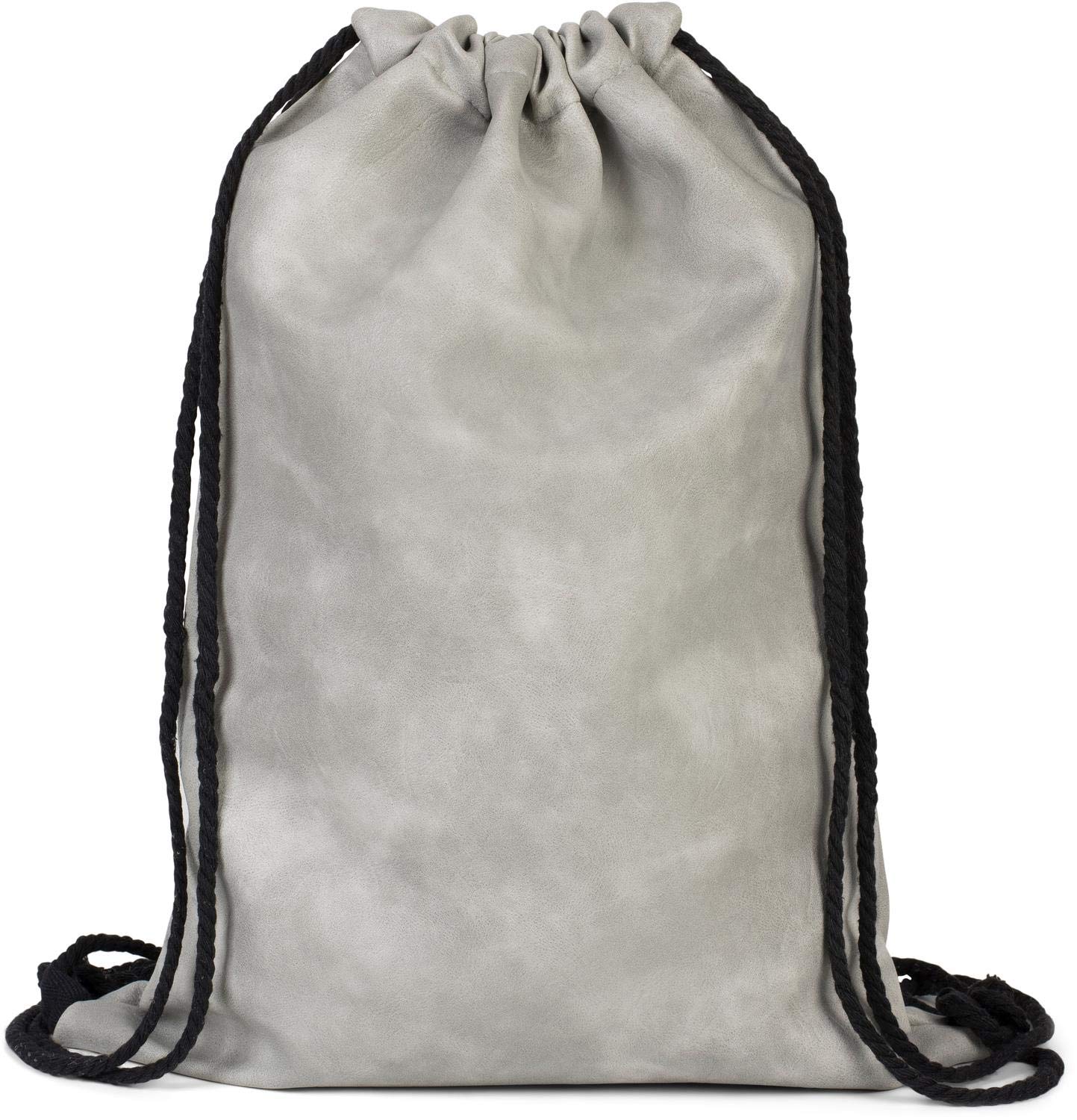 styleBREAKER faux leather gym bag, rucksack, sports bag, bag, unisex 02012189, color:Light Grey