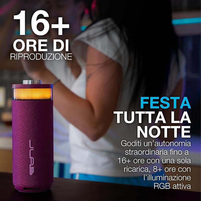 Go Party Cassa Bluetooth Portatile - 16+ ore, Mora