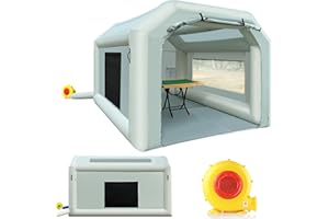 Sewinfla 10.8x8.2x7.2Ft Inflatable Paint Booth with 550W Blower Professional Inflatable Spray Booth Portable Painting Booth Tent Upgrade with Air Filter System