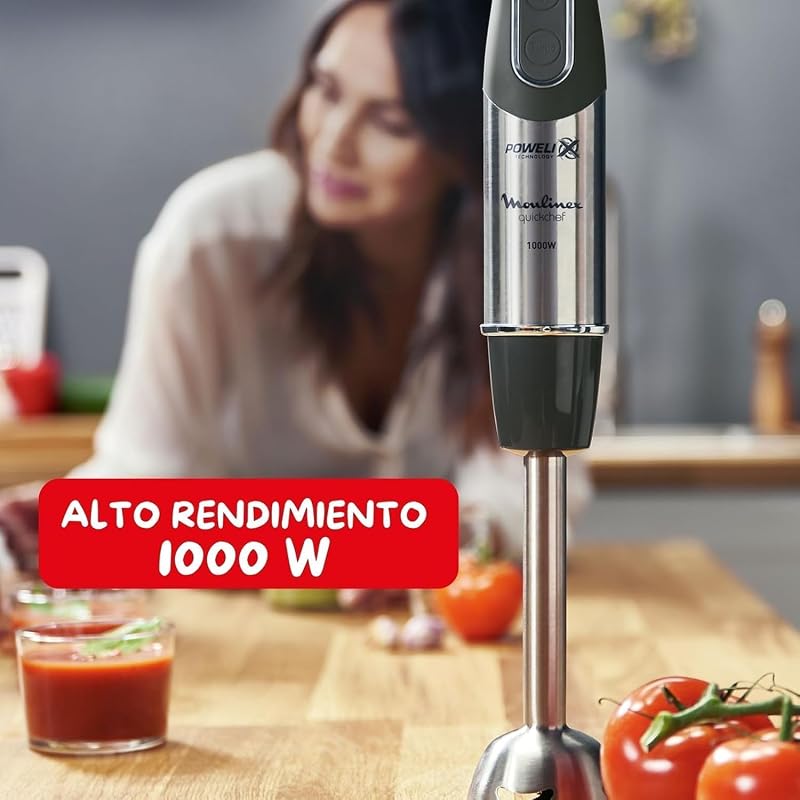 QuickChef, Batidora Mano 1000W 10 Velocidades Turbo Picadora