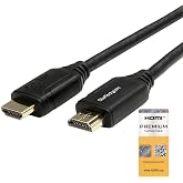 StarTech 10ft Slim HDMI 2.0 Cable, 4K 60Hz, HDR10, Male to Male Gripping | 4K 60Hz High Speed HDMI Cable with Ethernet, UHD HDMI Cord, HDMM3MLP