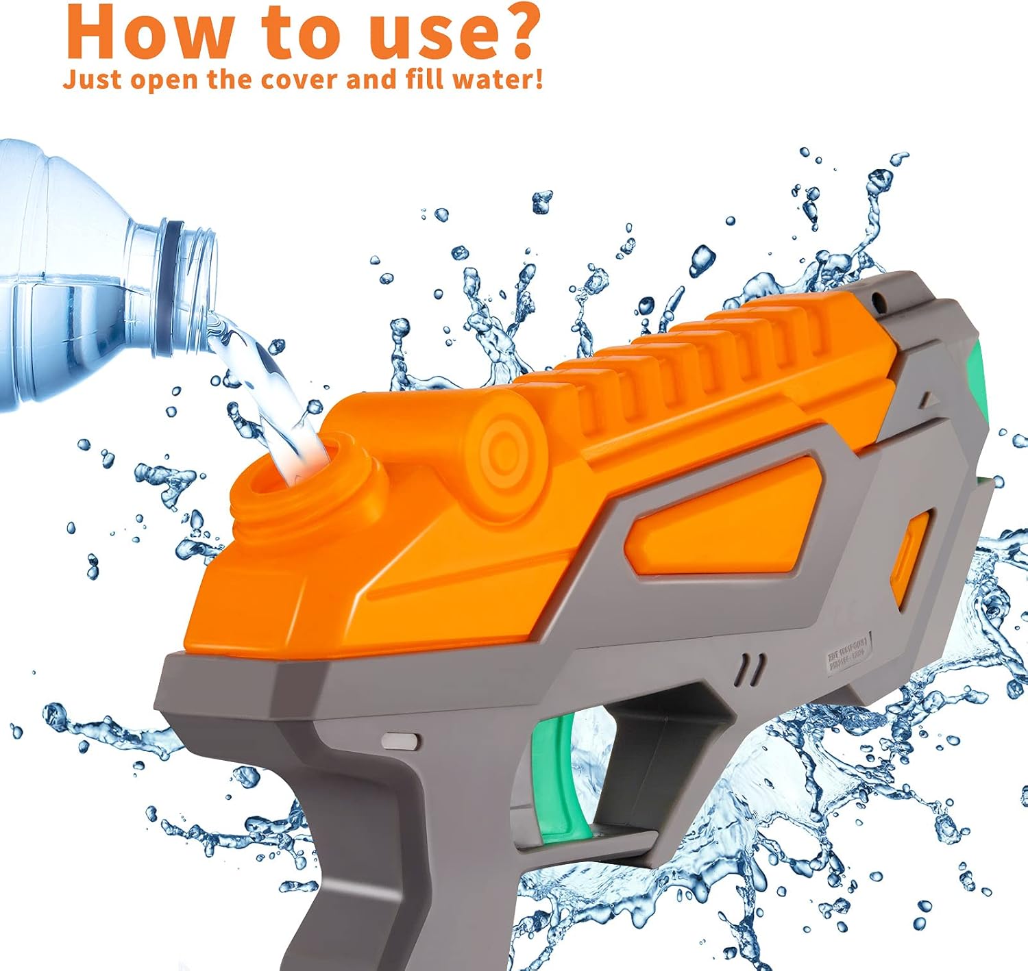 SNAEN 2 Pack of Different Shapes Squirt Water Gun Summer Toy for Swimming Pool Party and Outdoor Activity Easy Operate Beach Water Fighting Blaster with High Capacity Suitable for Ages 3+ (Green/Gray): Toys & Games