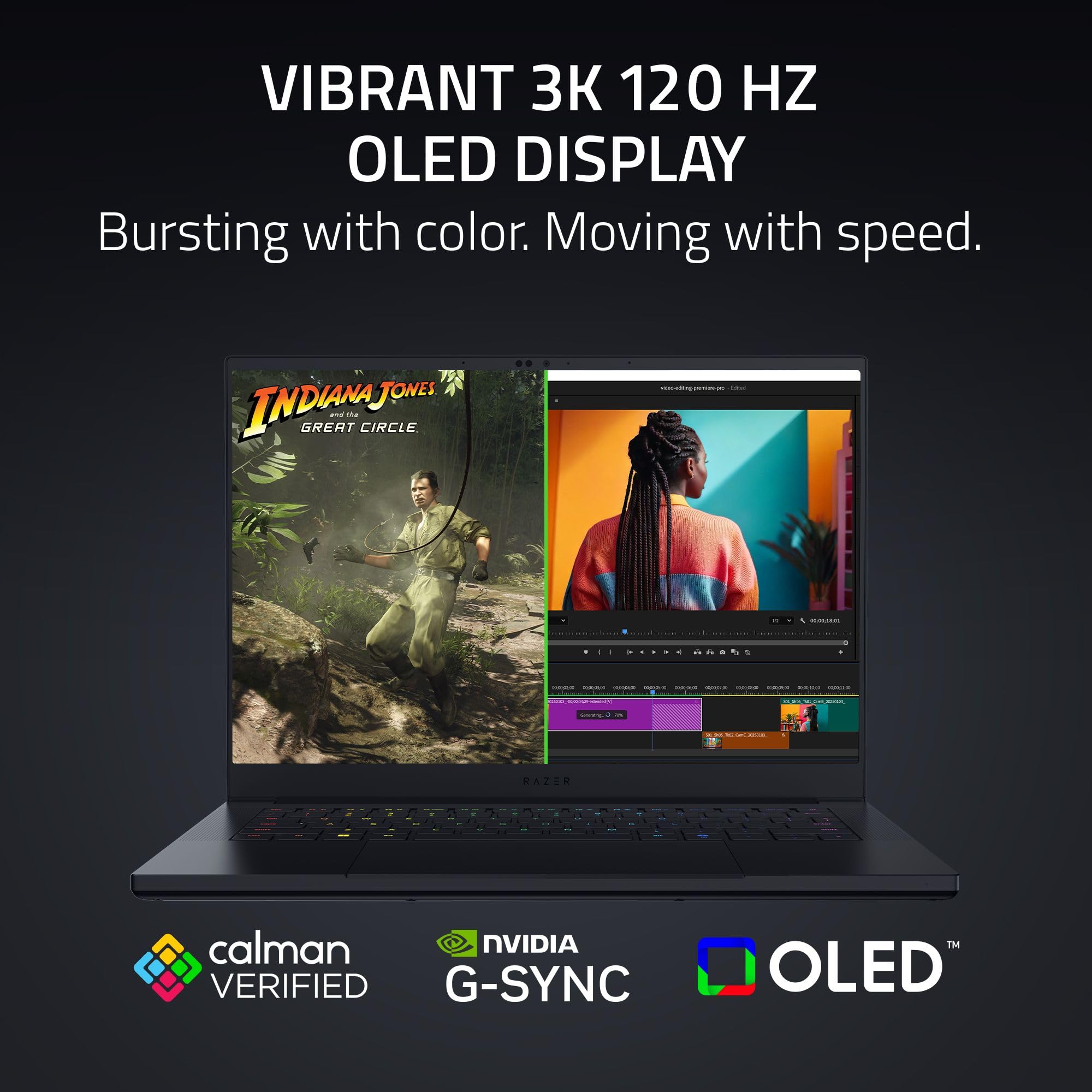 Razer Blade 14 (2025) Gaming Laptop: NVIDIA GeForce RTX 5070 - AMD Ryzen AI 9 365 CPU - 3K 120Hz OLED Display - 32GB LPDDR5X RAM - 1TB SSD - Thin & Lightweight - Chroma RGB - Windows - Mercury