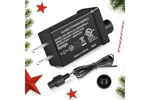 LEDLIGHTSWORLD 30V 0.2A 6W Class 2 Power Supply, UL Listed LED Transformer IP44 Waterproof, Yard Inflatable Power Adapter Replacement for Christmas Tree, String Lights, Holiday Decorations