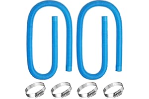 SAINTRYGO 2 Sets Replacement Pool Hose for Above Ground Pools 1.5" x 4.9ft Long Pool Filter Pump Hoses Replacement Swimming Pool Hose Upgraded Pool Skimmer Hose Compatible with 10531to 25016(Blue)