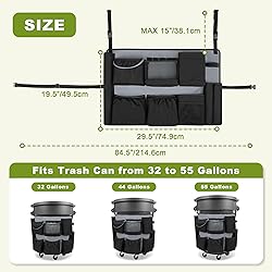HODRANT 32-55 Gallon Trash Can Caddy Bag, Garbage