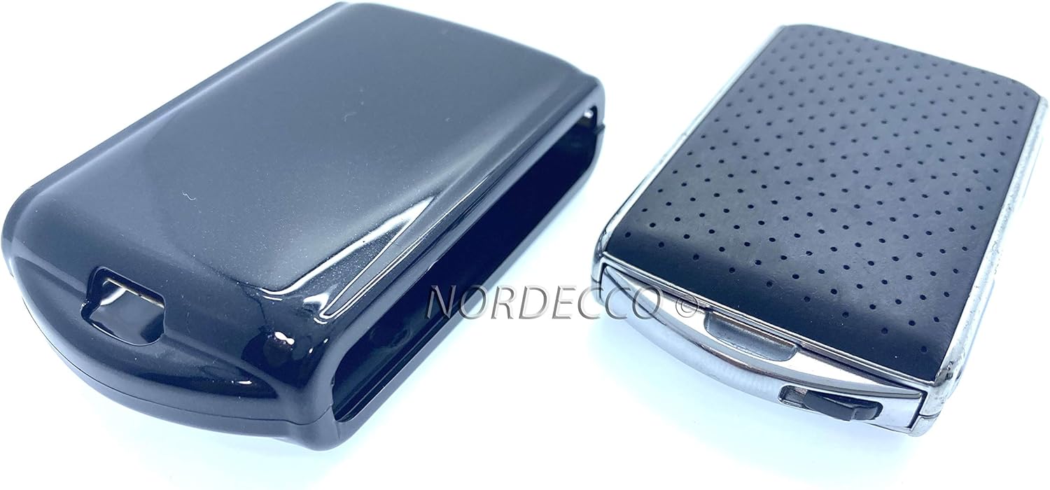 Nordecco High-Grade Metallic ABS Plastic 2 Piece Protective Case Compatible With VOLVO 4 Button Smart Keyless Fob Remote XC90 Fits Models 2018-20 XC40 XC60 XC90 V60 V90 S90 Hybrid (Black) - Image 3