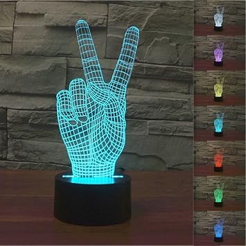 lampara 3d vsoair luces de noche 3d led usb touch con 7 luces de escritorio de iluminacion optica de color para la decoracion de la habitacion de los