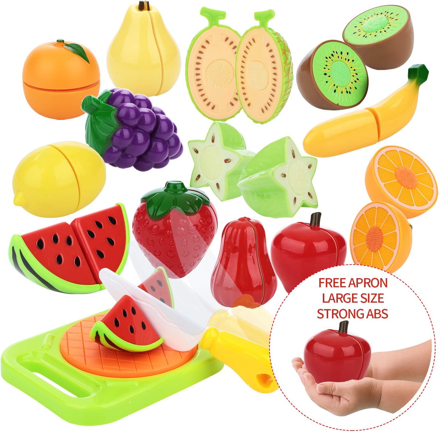 juguetes de frutas que se parten