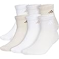 adidas Men's Athletic Cushioned Quarter Socks with Arch Compression (6 Pairs)