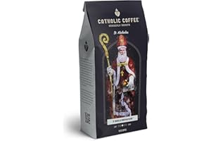 Catholic Coffee St. Nicholas Christmas Blend | Medium Roast Ground Coffee – Roasted Chestnut & Dark Chocolate Notes | 12oz Bag – Festive Catholic Gift for the Holiday Season