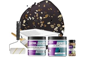Beyond Paint Oxford Bronze Flecks Countertop Makeover Kit with Paint, Sealer, Flecks, and Tools for Countertops, Licorice