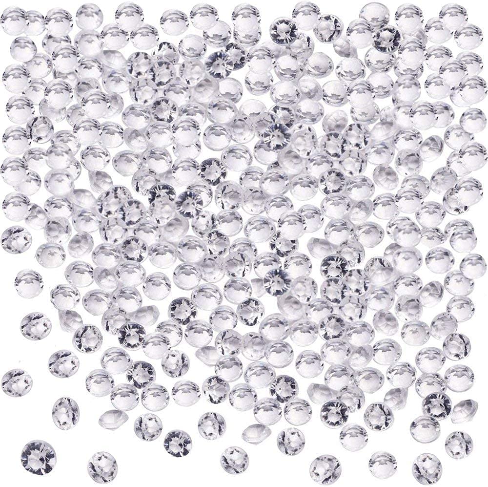 10000 Scatter Confetti Crystals Acrylic 4.5mm Diamonds Rhinestones for Table Centerpiece Wedding Anniversary Bridal Shower Decorations Vase Beads
