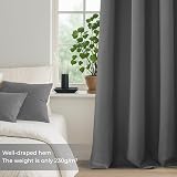 MRTREES Dark Grey Blackout Curtains 2 Panels 46x54 Inch 54 Inch Drop view 4
