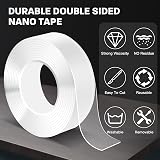 SLETIE 2 Pack Nano Double Sided Tape 3m x 2cm x 1mm Reusable Adhesive Strong Gel view 3