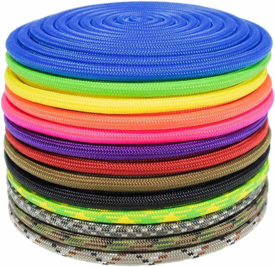 GOLBERG Nylon Paramax Utility Cord – Choose from 1/4 inch or 5/16 inch Diameter – Available in 5 Lengths and 20+ Colors