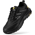 FitVille Mens Wide Hiking Shoes Water Repellent Outdoor Work Shoes Trekking Trails Sneakers with Arch Support - Sturdy Core