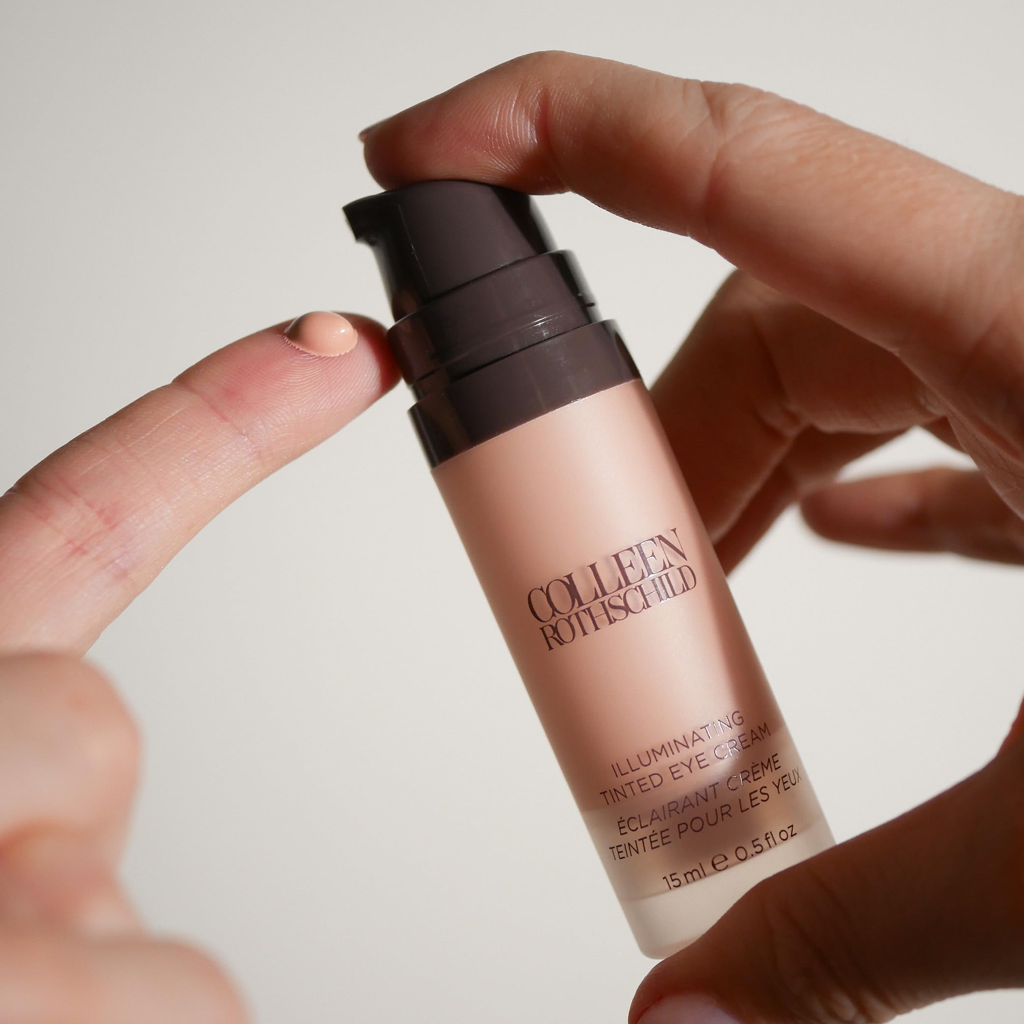 COLLEEN ROTHSCHILD Illuminating Tinted Eye Cream | Instant Brightening Effect | Nourishes & Targets Dark Circles | With Hyaluronic Acid, Caffeine, Pearlized Pigments & Peptides (0.5 fl oz)