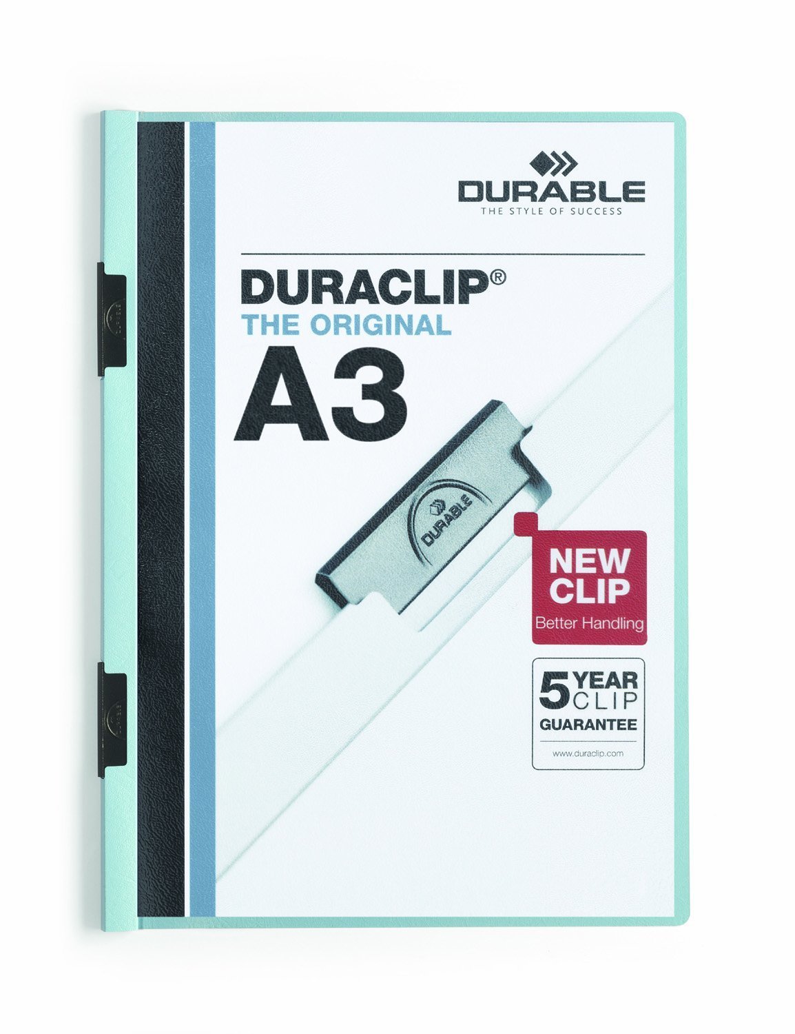 Durable 221806 Clip Folder DuraClip A3, Hard Foil, Up to 60 Sheets A3, Blue, Pack of 10 — image 1