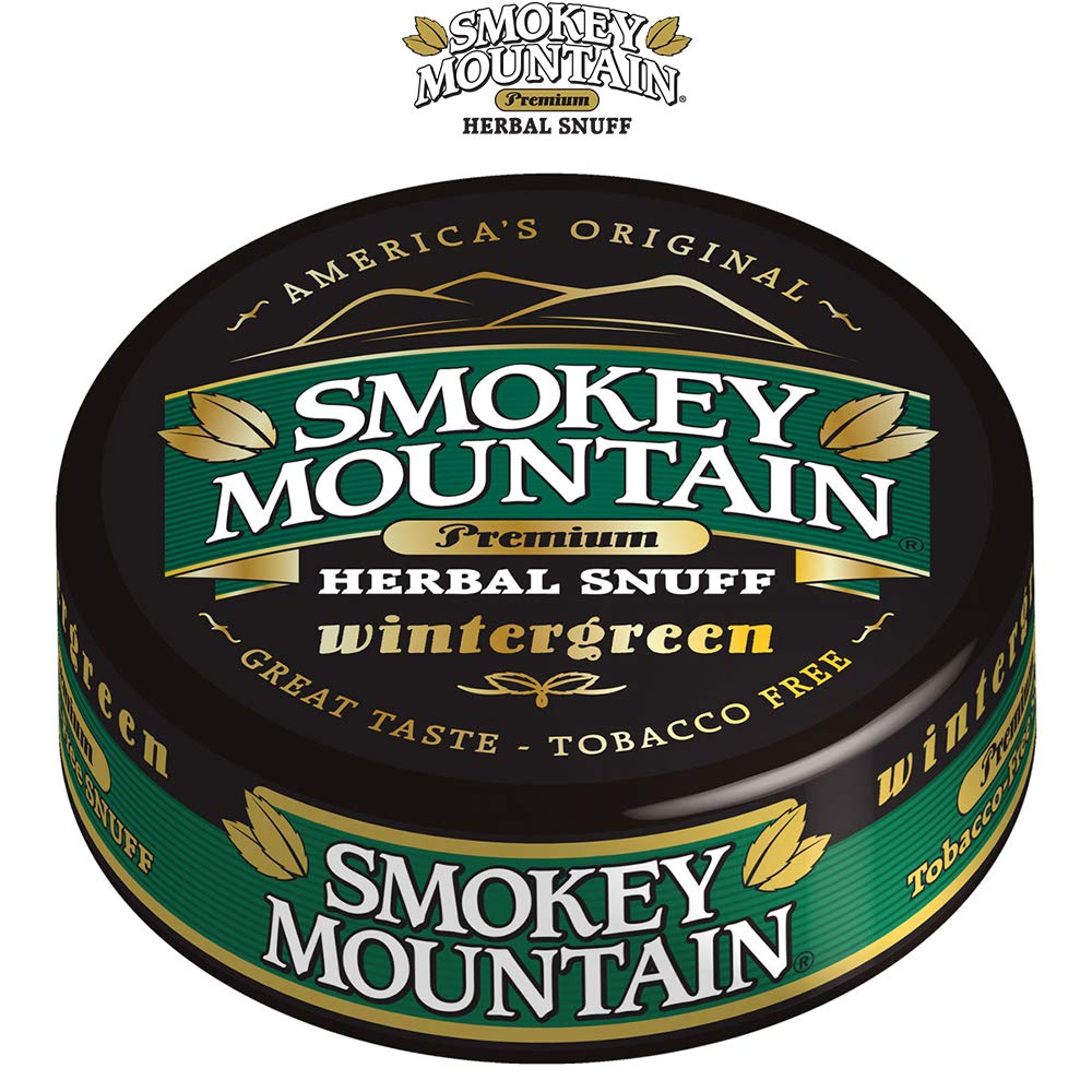 Smokey Mountain Herbal Snuff Wintergreen 1Can NicotineFree and