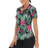 LURANEE Women's Short Sleeve Moisture Wicking Athletic Shirts Quarter Zip Pullover