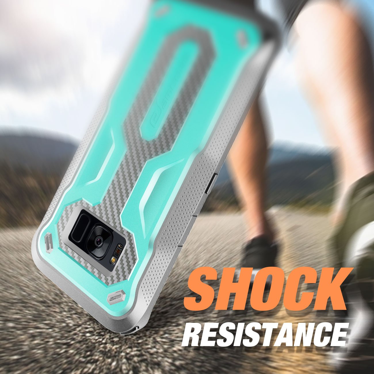 Galaxy S8 Rugged Case, eSamcore Samsung Galaxy S8 Slim Protective Case with Heavy Duty holster [Without Built in screen protector] 5.8 Inch [2017 Release] [MINT GREEN/GREY]