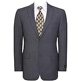 AMY ZHU Men’s Classic Fit Premium Suit Separates – Stretch Blazer & Flat Front Dress Pants for Business Wedding Wear