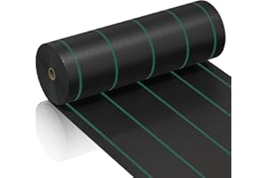 mychoiii 6ft x 300ft Weed Barrier Landscape Fabric Heavy Duty Premium 3.5oz PP Ground Cover Weed Barrier Weed Blocker Fabric Commercial Grade Underlayment Geotextile Fabric for Construction Projects