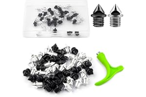 FATLBSEV 3/16 Inch Carbon Steel Track Spikes, 48 Pieces Lighter Weight Spikes Track Shoes, Each Nail Weighs Only 0.47 Grams, Used for Track and Field Sprinting or Cross Country