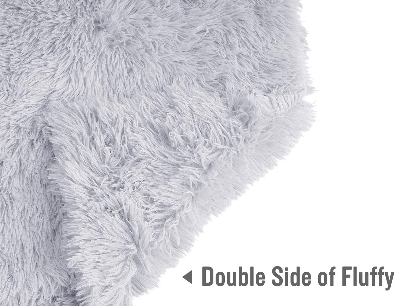 Luciphia Puppy Dog Blankets,Faux Fur Pet Blanket Soft Flannel Throw for Cats Rabbits Light Grey Small: Home & Kitchen