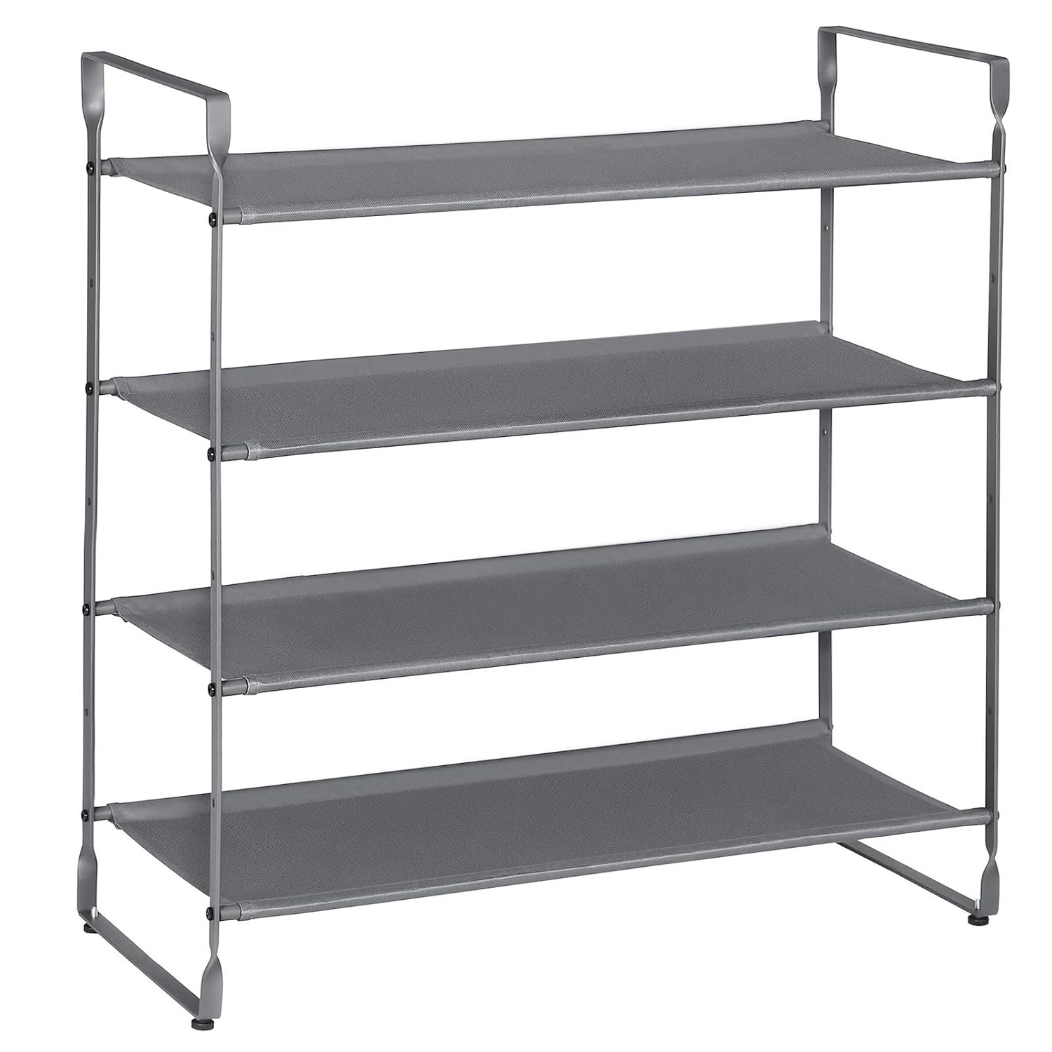 SONGMICS 4Tier Shoe Rack, with Adjustable Oxford Fabric Shelves, DIY