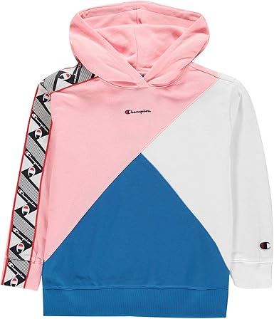 champion blue pink and white hoodie