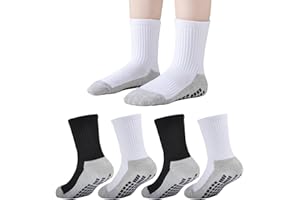 EPEIUS Kids Grip Soccer Socks Toddler Boys Non Slip Socks Cushioned Athletic Sock For Girls Youth Football 4T-14 Years
