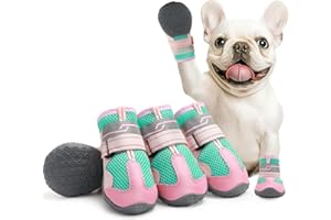 Aokown Dog Shoes for Large Dogs, Anti-Slip Dog Boots for Winter Snow, Hot Pavement, Dog Booties & Paw Protectors Size 6