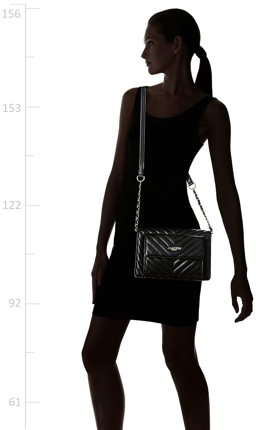 carlton london savanna women's sling bag (black)