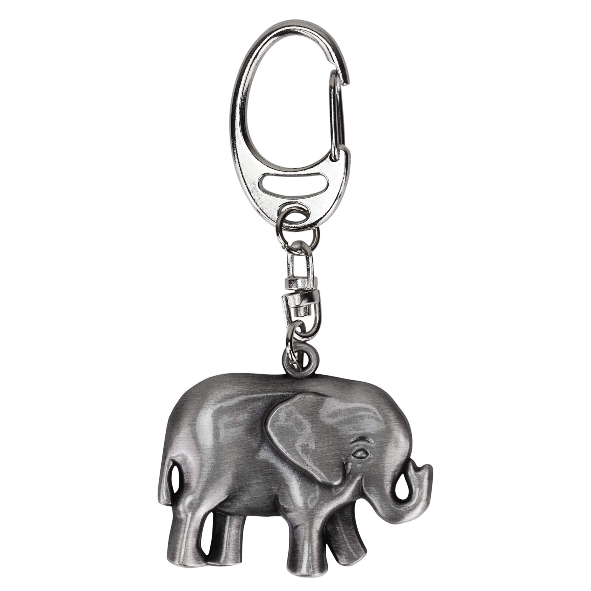 Safe Trip Elephant metal keyring, a great travel gift. (FBA)