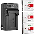 Kastar 3-Pack NP-BG1 Battery and AC Wall Charger Replacement for Sony Cyber-Shot DSC-W215, DSC-W220, DSC-W230, DSC-W270, DSC-W275, DSC-W290