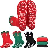 Silicherry 3 Pair Fall Pilates Socks Novelty Socks Non-slip Grippy Yoga Supplies for Autumn Dance Workout