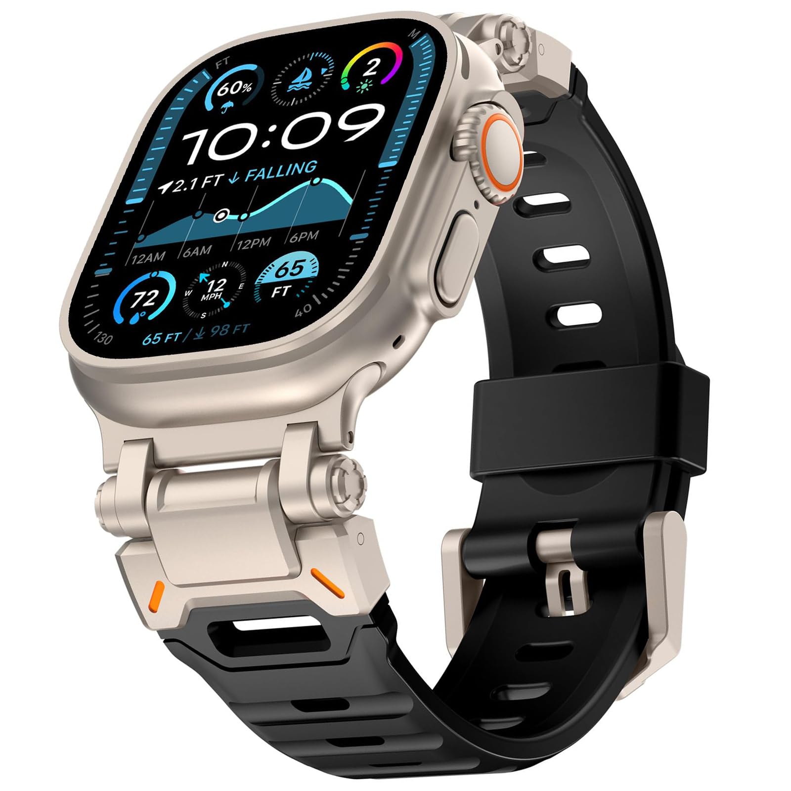 WINGLE FKM Rubber Bands for Apple Watch Ultra 2