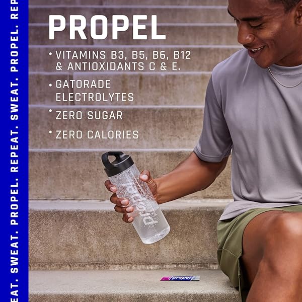 PROPEL GRAPE WATER BEVERAGE MIX WITH ELECTROLYTES & VITAMINS, 0.08 OZ, 10 COUNT