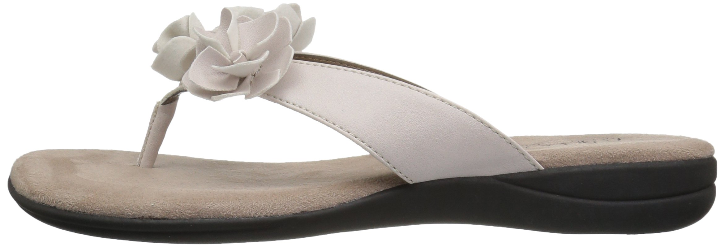 LifeStride Womens Equal Faux Leather Thong Slide Sandals - Image 6
