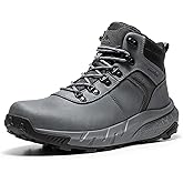 NORTIV 8 Men's Waterproof Hiking Boots Lightweight Outdoor Mid Trekking Leather Shoes DriftShield