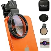 52mm Clip-On CPL Filter for iPhone &amp; Android | Circular Polarizing Phone Camera Lens Filter Kit, HD Optical Glass Glare Reducer with Universal Clip for iPhone 17 16 15 14 13 12 11 Samsung Galaxy