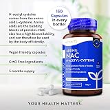 Nutravita NAC N-Acetyl-Cysteine 600mg 150 Vegan Capsules 5 Month Supply view 2