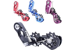 Single Speed Chain Tensioner - Multi-Segment Adjustment with Double Spring Guide, Noiseless Performance for 8 to 12 Speed Bik