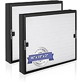 Popurure BD-AS-550 Air Scrubber Stage 2 Replacement Filter Compatible with BlueDri, VEVOR and Dri-Eaz Scrubber Air Purifier, for F301H, True HEPA H13 Filter of 16 x 19 x 2 inches(2 Pack)
