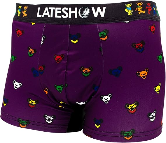 Amazon Lateshow レイトショー Lateshow Grateful Dead デッドベア メンズ ローライズ ボクサーパンツ 吸水速乾 特許製法の消臭効果 パンツ ブリーフ ブランド 男性 下着 ボクサー ボクサー 通販