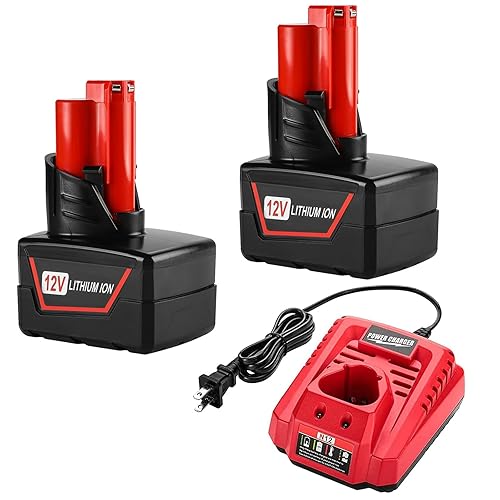 ANTRobut Pack 12V Battery for Milwaukee M12 Battery 48-11