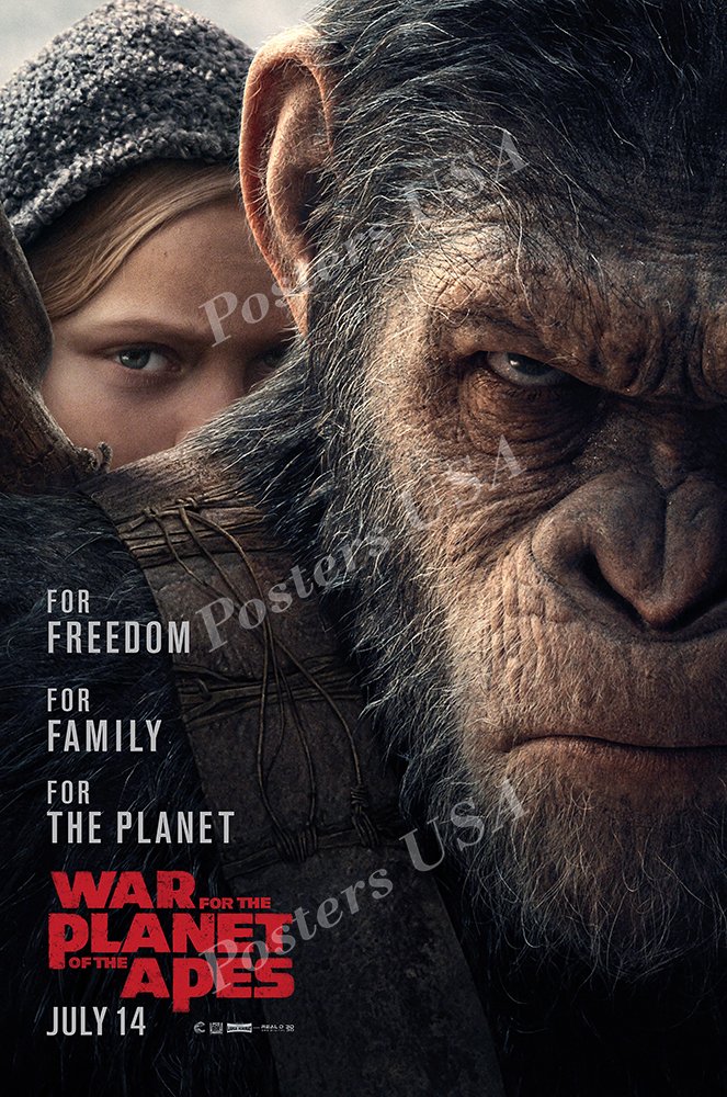 Posters USA - War for the Planet of the Apes Movie Poster GLOSSY FINISH - FIL190 (24" x 36" (61cm x 91.5cm))