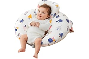 CrystCare Nursing Pillow for Breastfeeding & Bottle Feeding –Breastfeeding Pillow with Adjustable Waist Strap, Feeding Pillow for Tummy Time,Removable Cotton Cover for Mom Comfort (Forest)